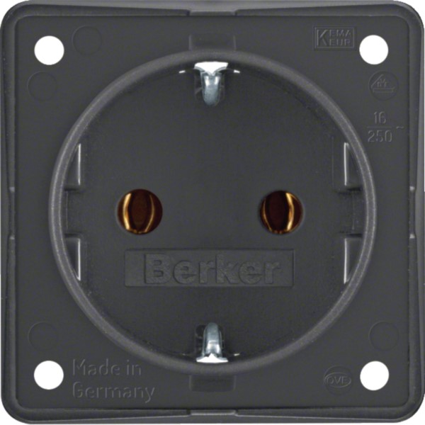 Berker 947782505 Schuko-Steckd.anth m.Steckklemmen