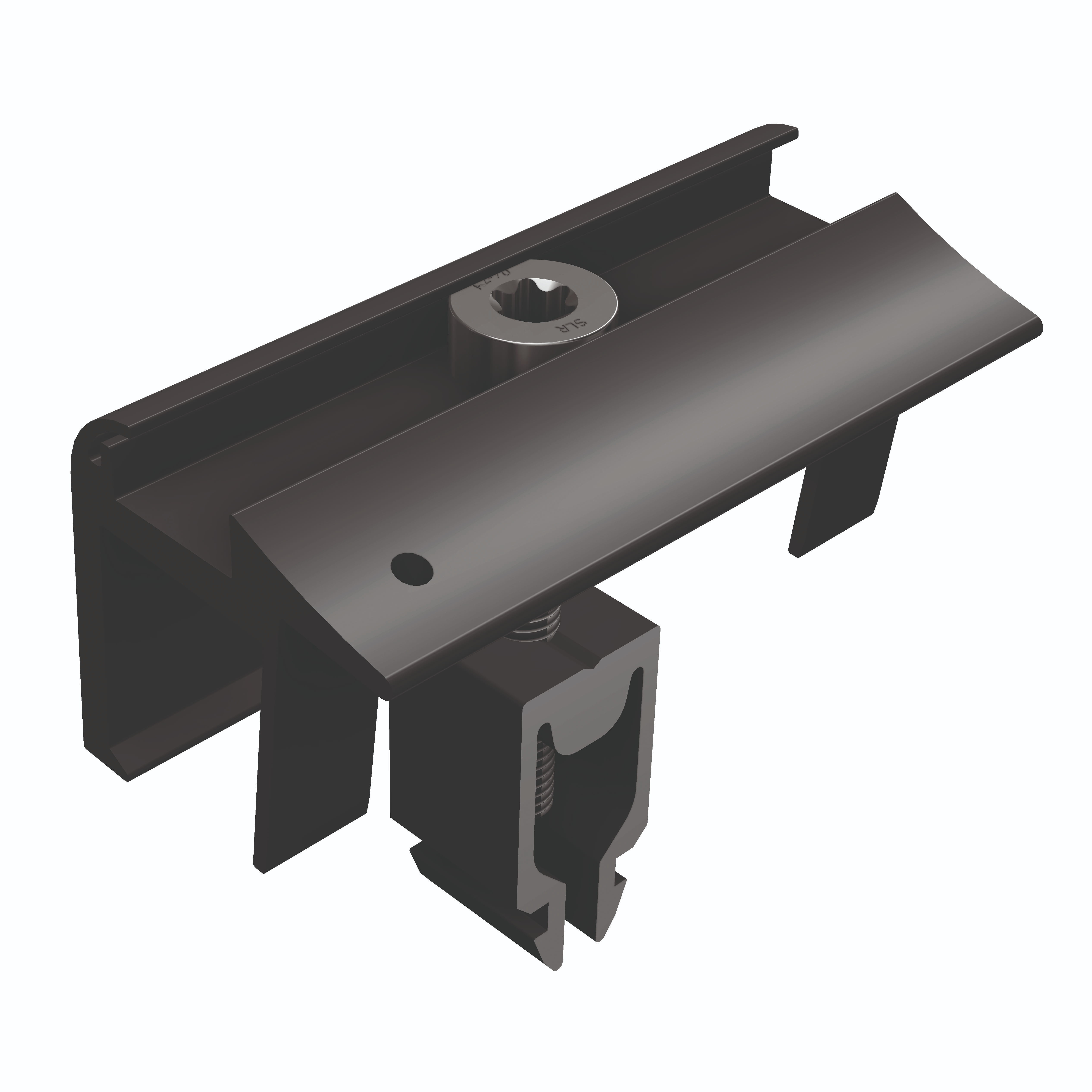 SL Rack 96163-01 Endklemme ohne Erdung schwarz eloxiert