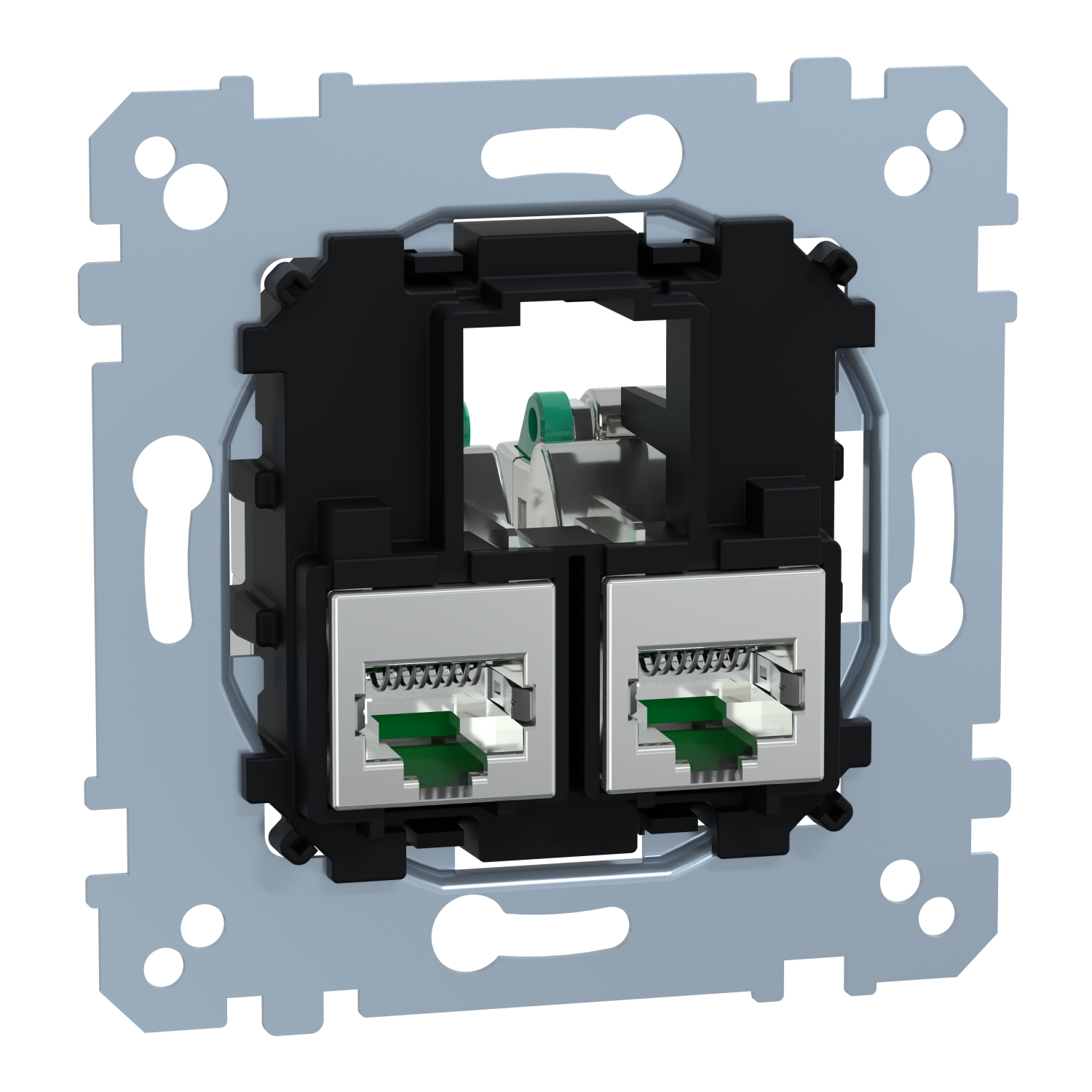 Merten MEG4576-0022 Tragplatte 2fach m. RJ45 Cat6A STP