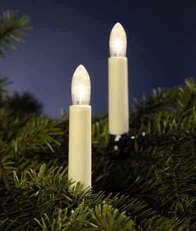 Hellum 812046 Riffelkerzenkette 20 tlg. LED warm-weiß