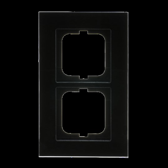 Busch-Jaeger 1722-825 Rahmen 2-fach schwarz, Glas