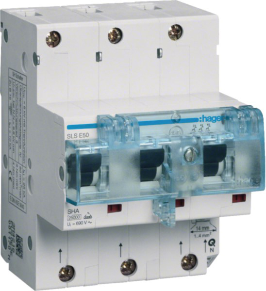 Hager HTN350E SLS-Schalter 50A,3polig,E-Charak.