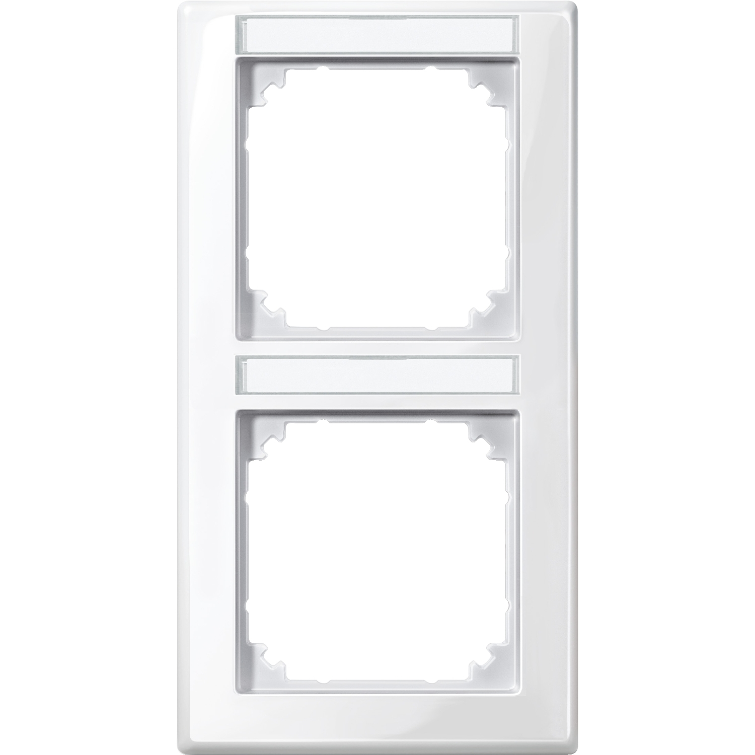 Merten 470219 Rahmen 2f.pws/gl m.Beschrift.-träger