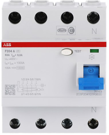 ABB Stotz S&J F204A-63/0,3 FI-Schutzschalter pro M Compact