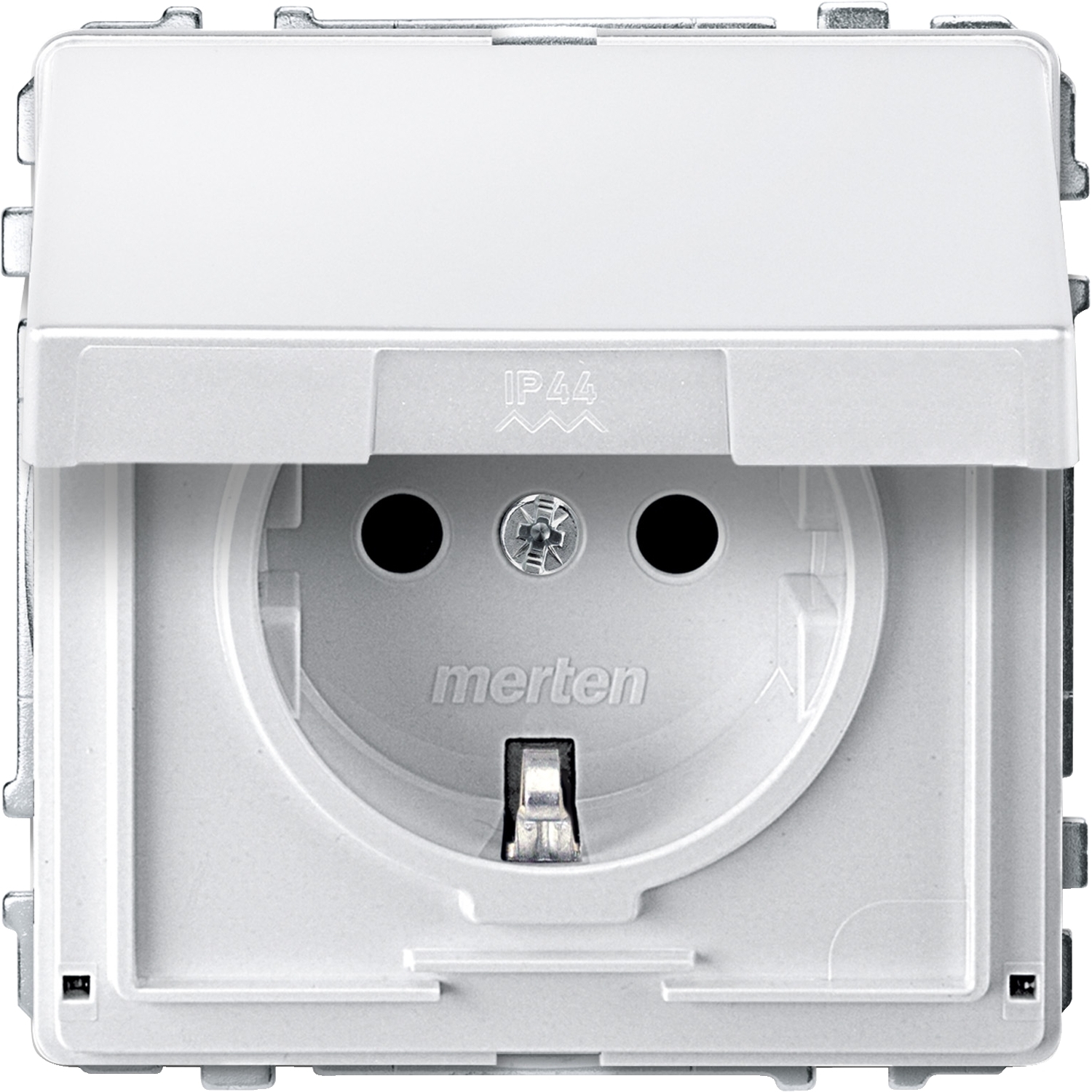 Merten MEG2310-7219 SCHUKO-Steckdose pws Klappdeckel