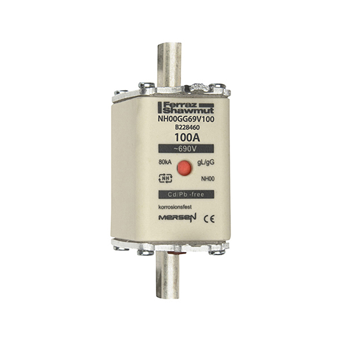 Mersen NH00GG69V100 NH-Sicherungseinsatz SF Gr.00 gG 100A/690VKM