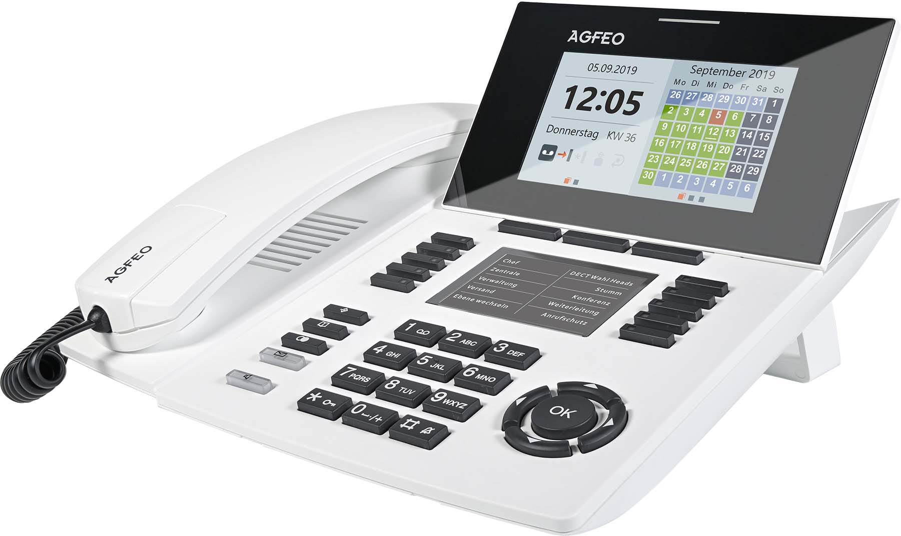 Agfeo ST 56 SENSORfon rws Systemtelefon reinweiß