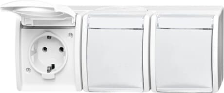 Busch-Jaeger 2300/3 EWN-54 Steckdose 3fach waagerecht