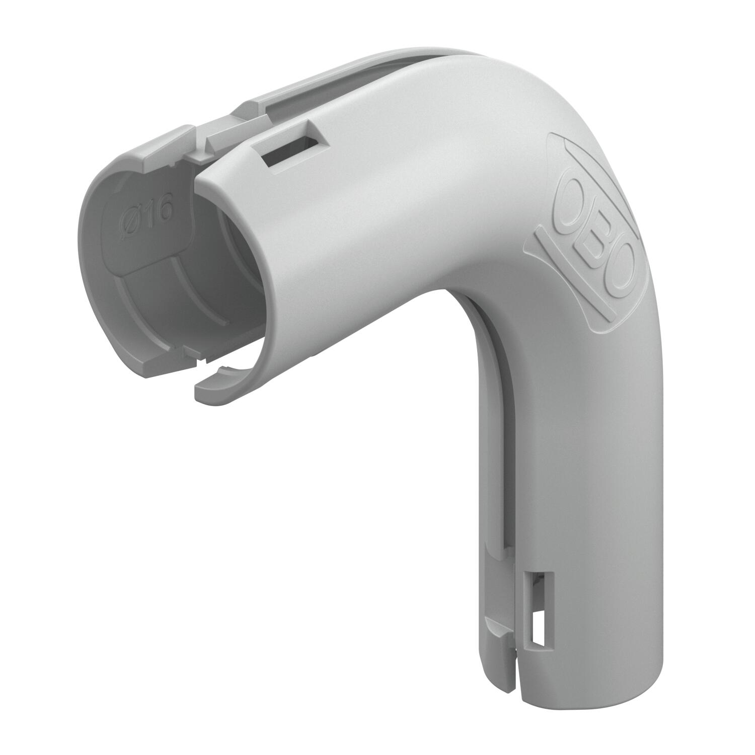 OBO Bettermann Vertr 3000 BMS M16 LGR Quick-Pipe-Bogen 90 Grad