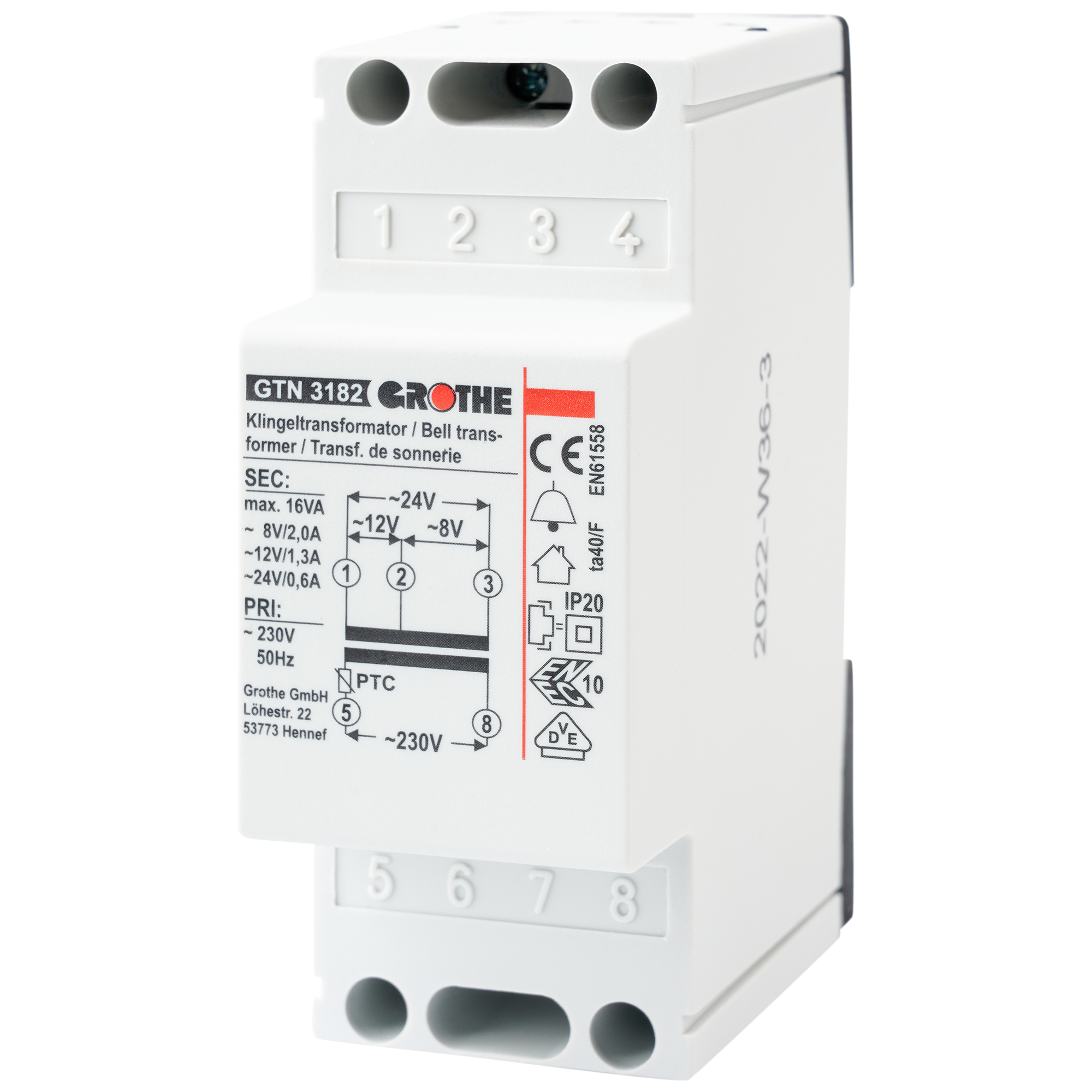 Urmet Deutschland GTN 3182 Klingeltransformator 2,0/1,3/0,6A