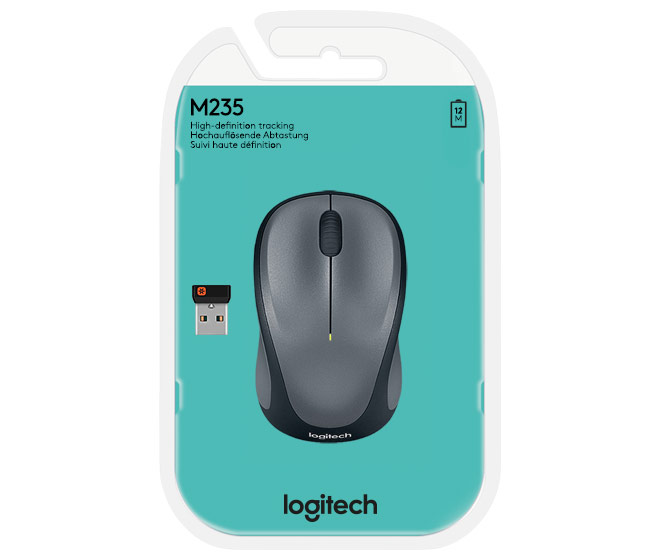 Logitech M235 gr Maus Wireless Optisch,1000dpi,3Ta