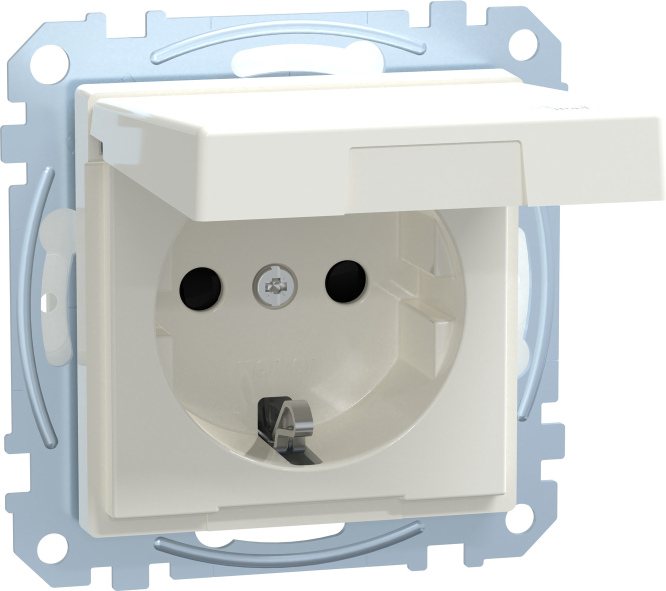 Merten MEG2314-0319 SCHUKO-Steckdose pws Klappdeckel IP44