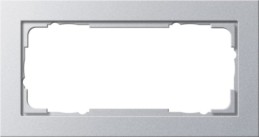 Gira 100225 Abdeckrahmen 2f alu E2