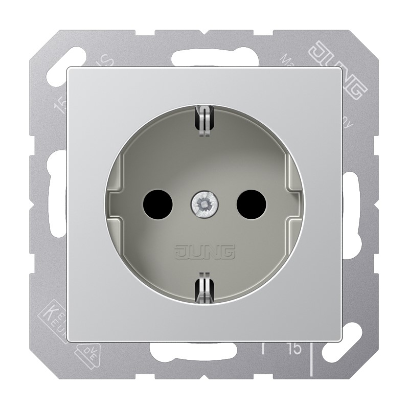 Jung A 1520 AL SCHUKO-Steckdose aluminium