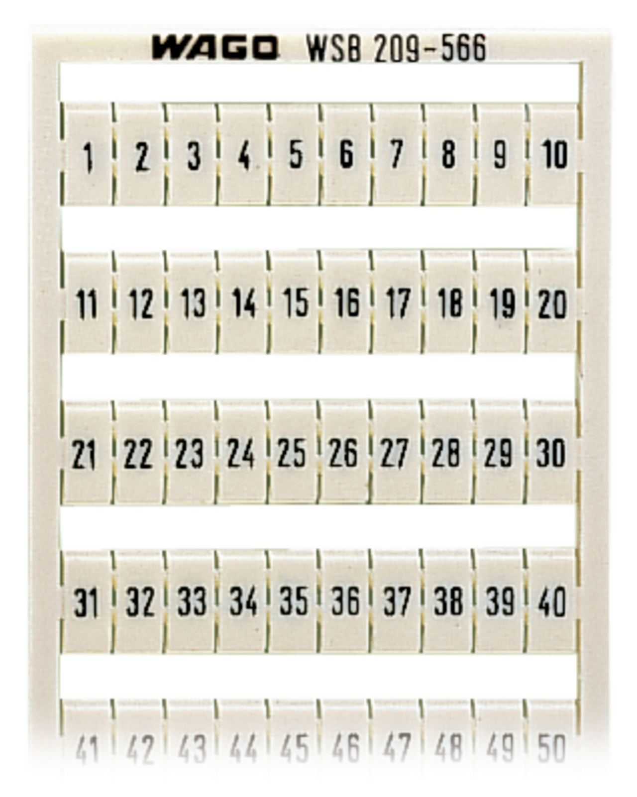 WAGO GmbH & Co. KG 209-566 WSB-Bezeichnungssystem W: 1-50(2x)