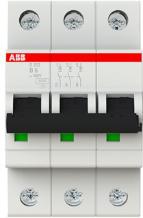 ABB Stotz S&J S203-B6 Sicherungsautomat B,6kA,6A,3P