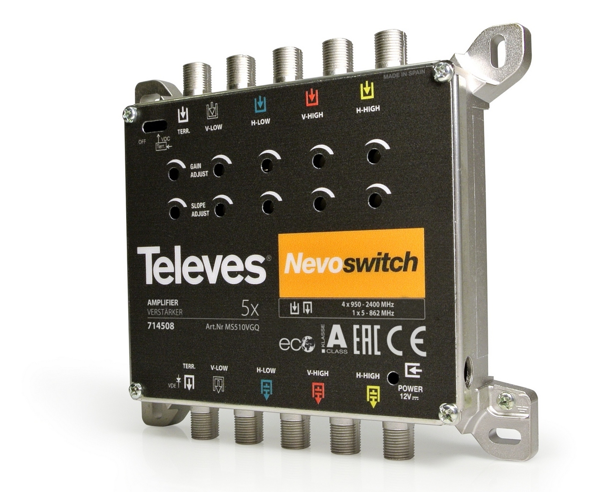 Televes MS510VGQ Verstärker 5-fach 5-15dB f.MSNEVO o.NT