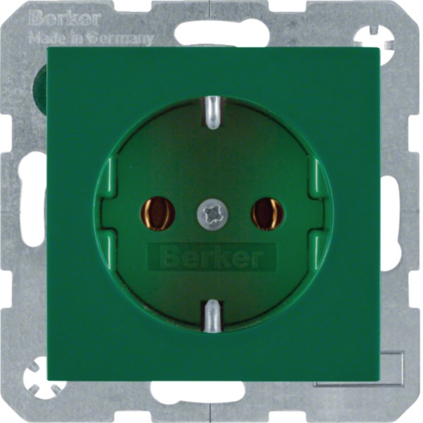 Berker 47438913 SCHUKO-Steckdose gn/gl