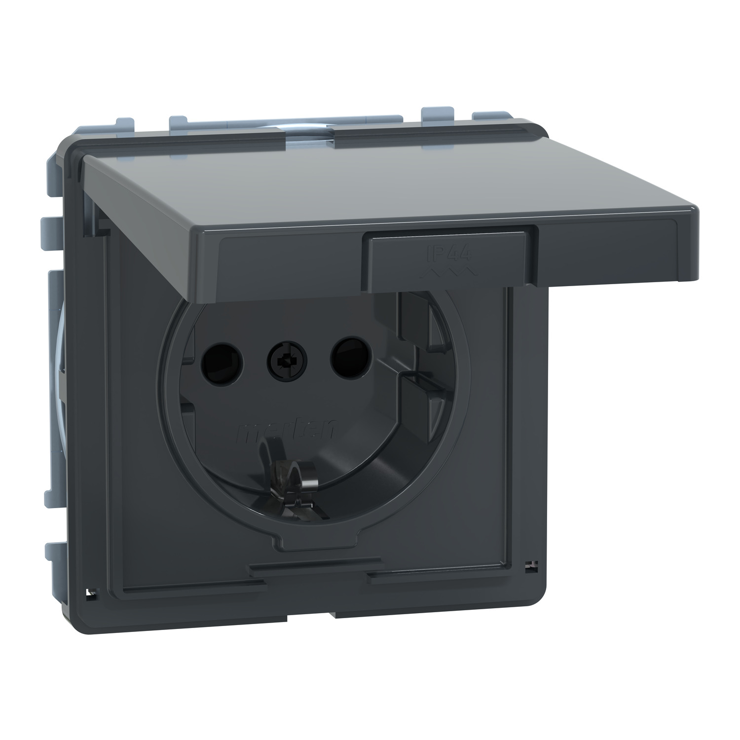 Merten MEG2310-7214 SCHUKO-Steckdose anth Klappdeckel