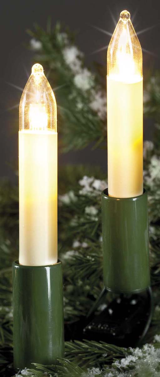 Hellum 801545 LED-Schaftkerzenkette 15er warm-weiß
