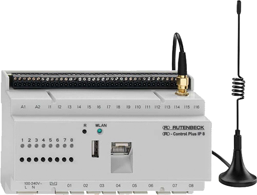 Rutenbeck Control Plus IP 8 IP-Schaltaktor 100Mbit/s lichtgrau