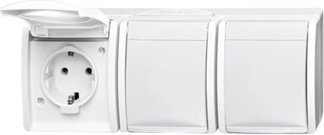 Busch-Jaeger 2300/3 EW-54 SCHUKO-Dreifachsteckdose