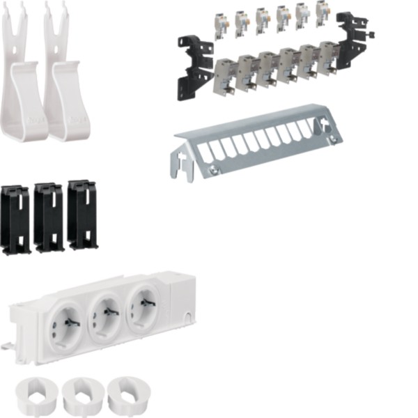 Hager UM00M1 Multimedia Kit 12xPatch-Panel