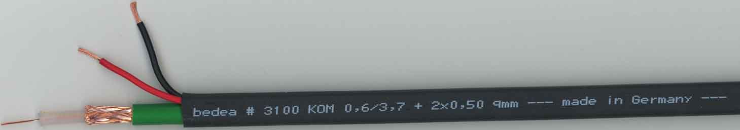 bda connectivity KOM 0,6/3,7+2x0,75 Video Kombi-Kabel