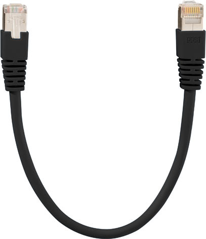 Rutenbeck PK Cat6A 6kV 1m sw Patchkabel