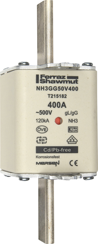 Mersen NH3GG50V400 NH-Sicherungseinsatz SF Gr.3 gG 400A/500V KM