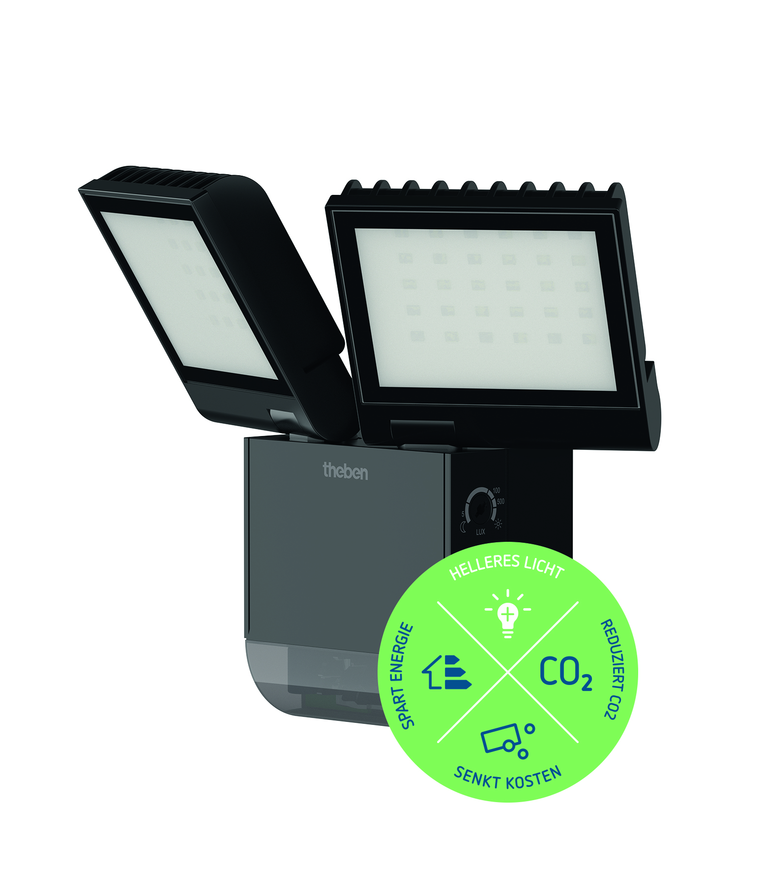 Theben theLeda S17-100 BK LED-Strahler 17 Watt, sw
