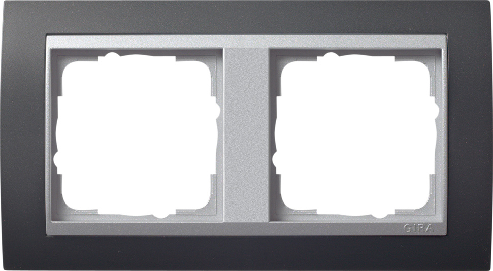 Gira 021281 Abdeckrahmen 2f.anth m.alu.ZL, Event