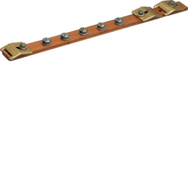 Hager UZ010 Erdungsschiene,Univers CU 20x5mm,1-feld