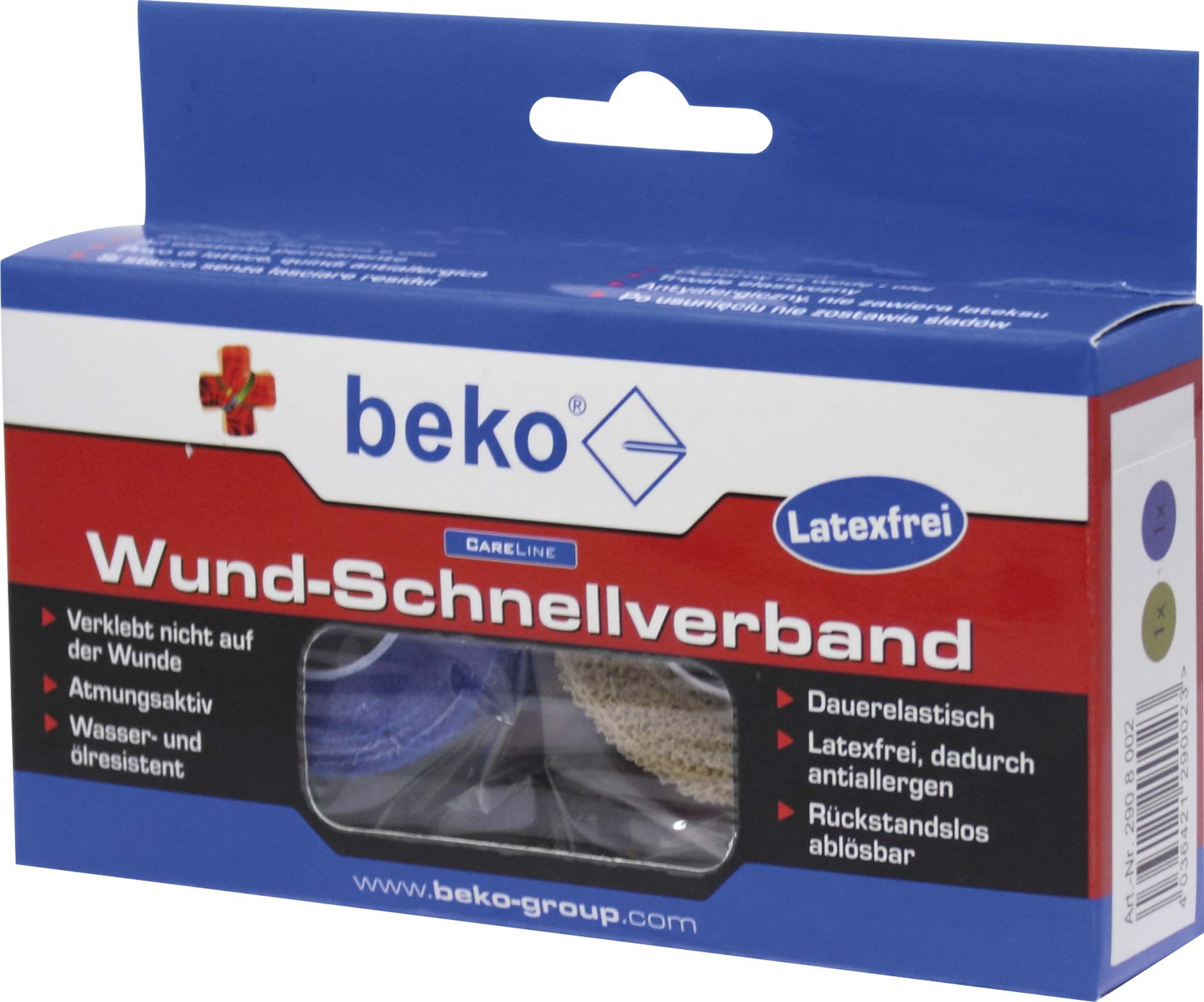 Beko 2908002 Wund-Schnellverband Box 2 Rollen a 4,50m