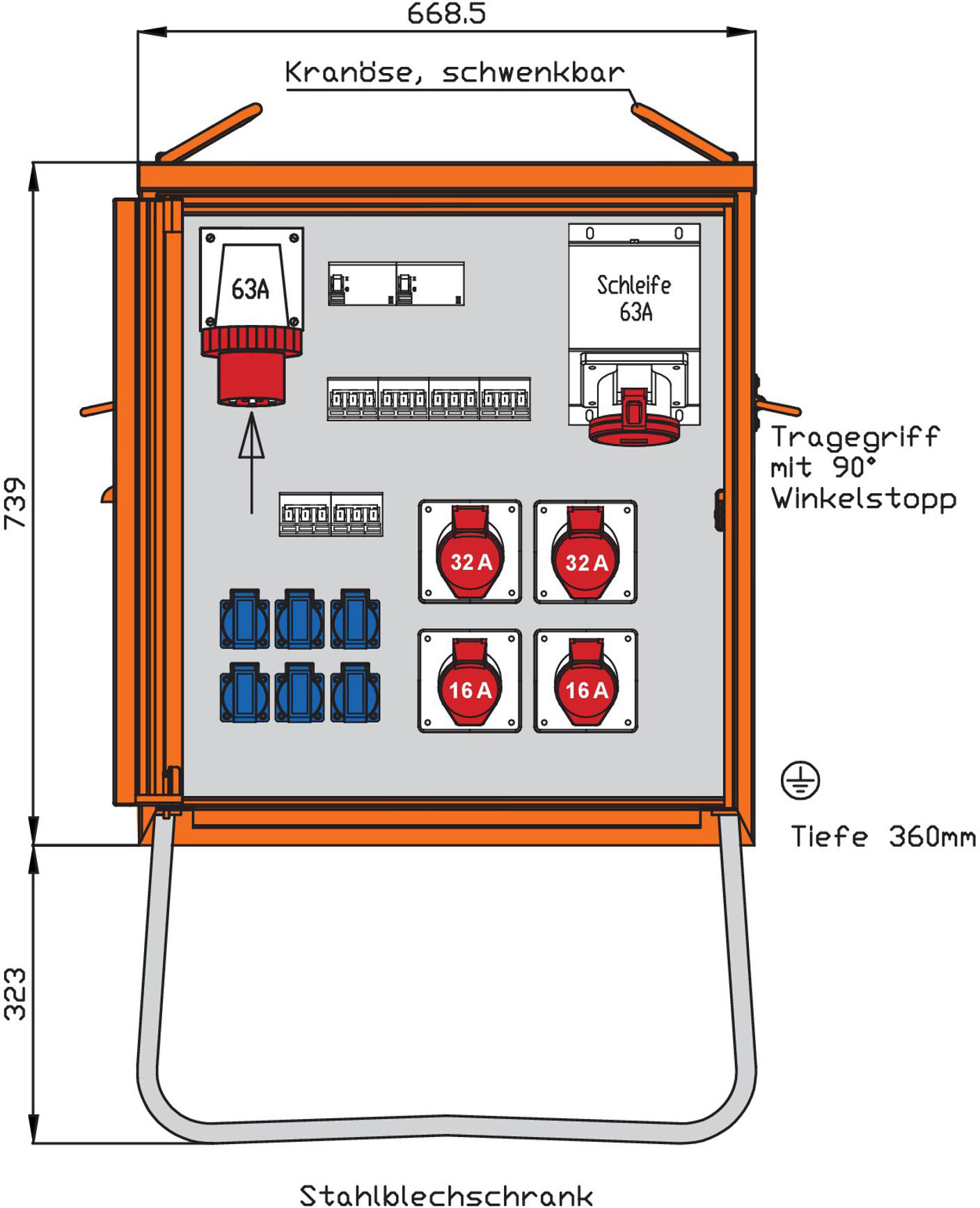 Walther Werke WEV0801R1 Endverteiler 44kVA
