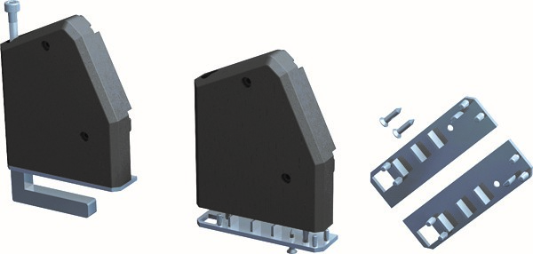 Bachmann 930.182 DESK Halteplatteset Kunststoff, sw