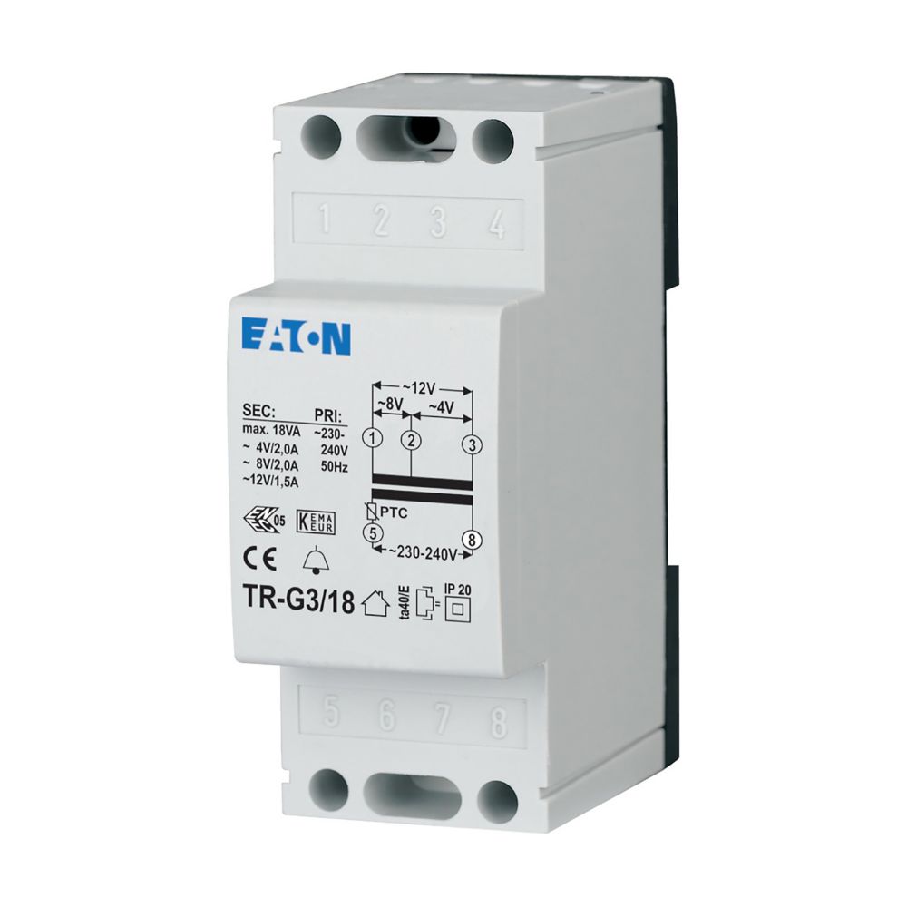 Eaton TR-G3/18 Klingeltransformator 4-8-12V/2A