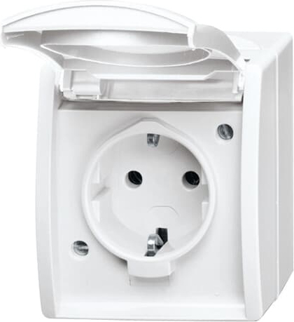 Busch-Jaeger 20 EW-54 Schuko-Steckdose mit Klappdeckel