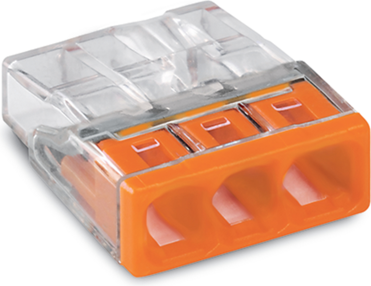 WAGO GmbH & Co. KG 2273-203 Verbindungsdosenklemme 3x 0.5-2.5 orange