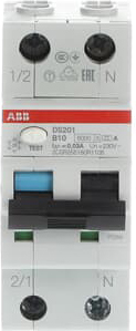 ABB Stotz S&J DS201A-B10/0,03 FI/LS-Schalter 6kA, 1p+N