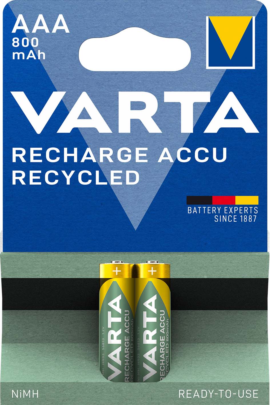Varta Cons.Varta 56813 Bli.2 Recharge Accu Recycled AAA 1,2V/800mAh/NiMH