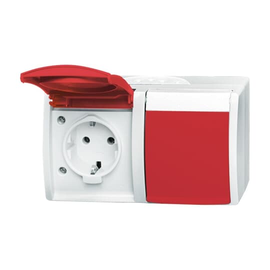 Busch-Jaeger 20/2 EW/DVN-54 Steckdose alpinweiß, Aufputz