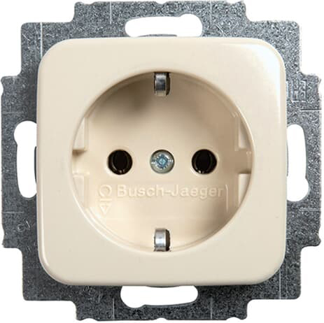 Busch-Jaeger 20 EUC-212 Steckdosen-Einsatz ws m.Steckanschluss