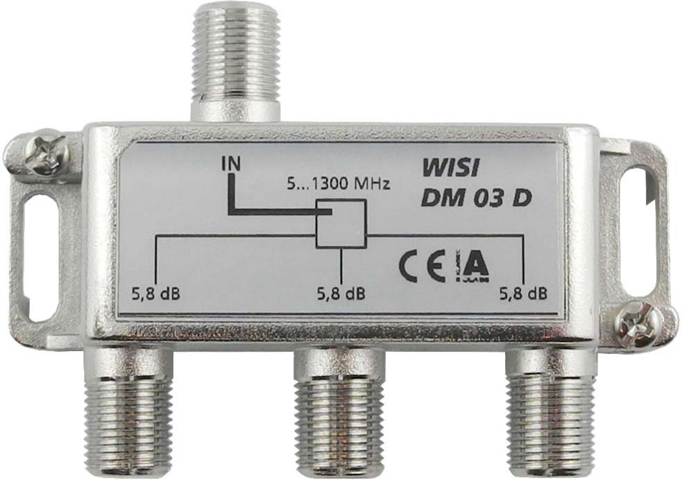 Wisi DM 03 D Verteiler 3f. 5-1300MHz 5,8dB Cl.A