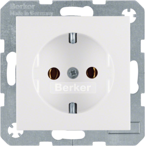 Berker 41438989 SCHUKO-Steckdose pws/gl