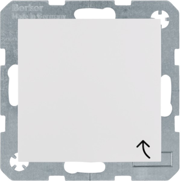 Berker 47518989 SCHUKO-Steckdose pws/gl mit Klappdecke