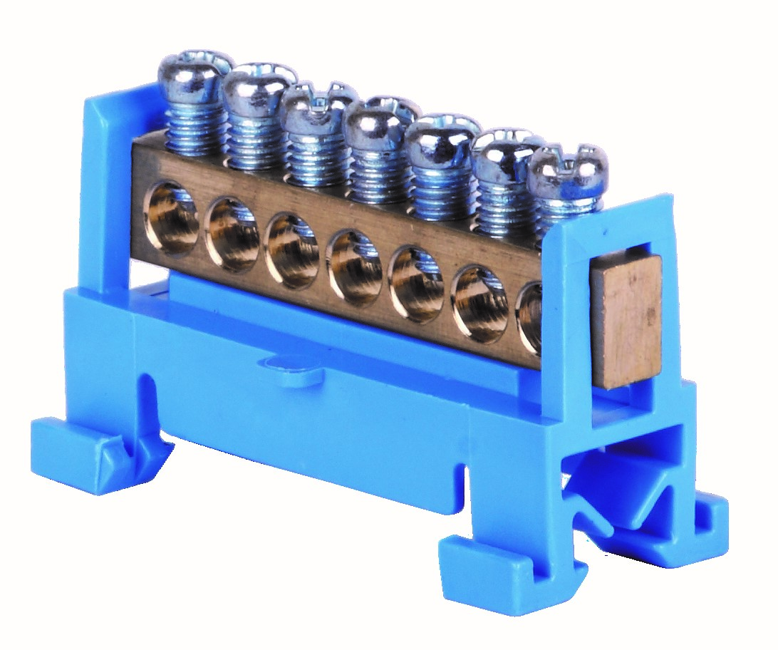 Pollmann N7, 7-POL. BLAU Nulleiterklemme N7, 7-pol. b