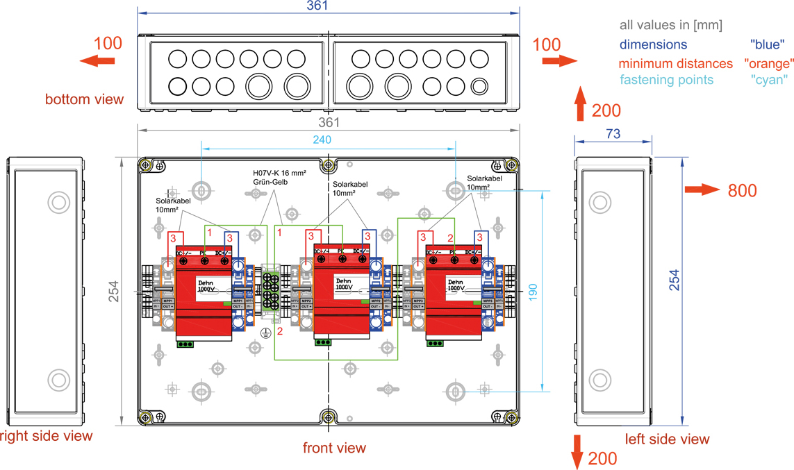 enwitec electronic GAKS100032RXYPC10DEH Generatoranschlusskasten Dehn ÜSS