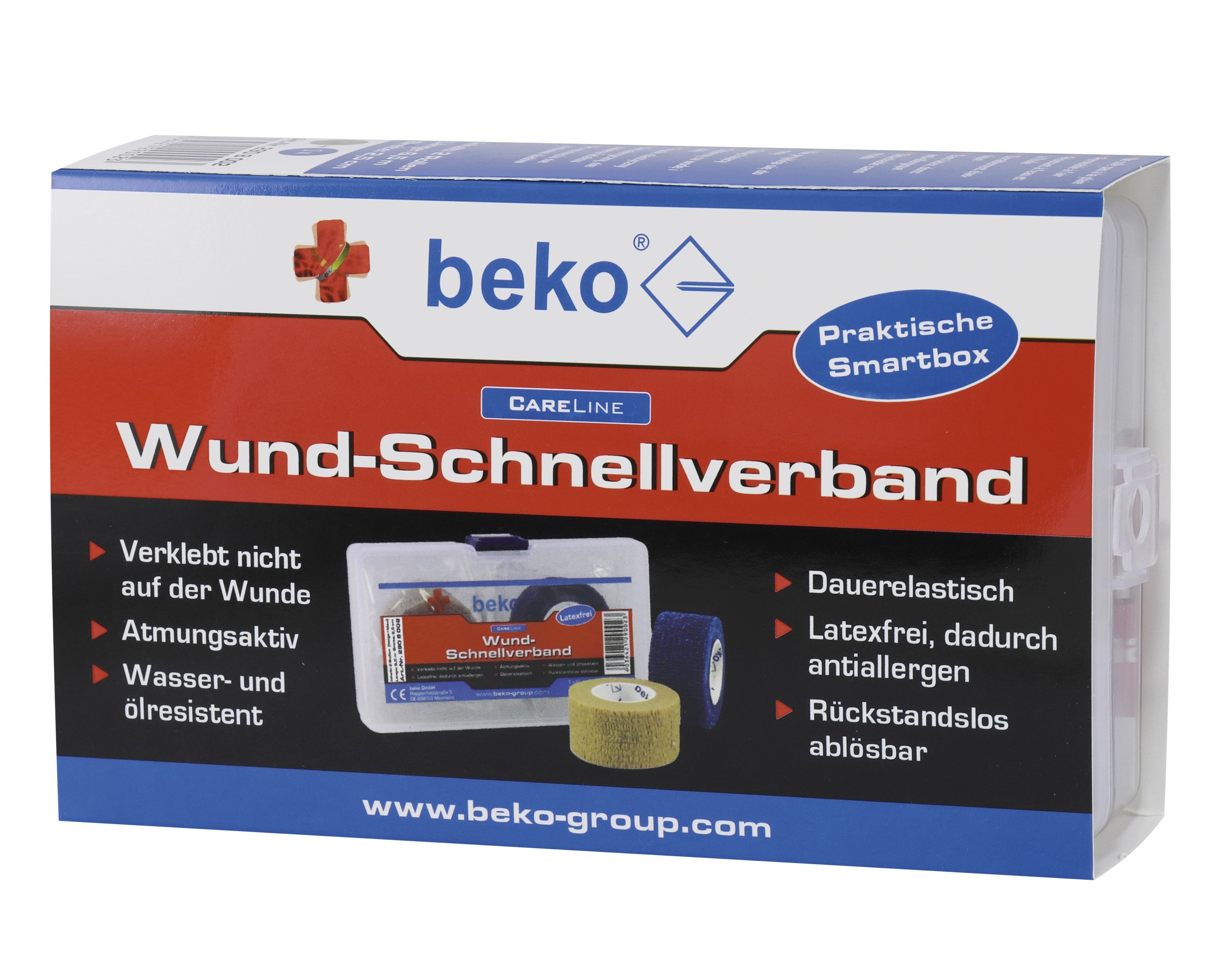 Beko 2908002 Wund-Schnellverband Box 2 Rollen a 4,50m